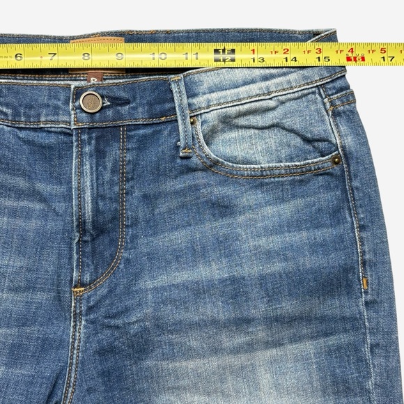 Anthropologie Driftwood Candace Mid-Rise Floral Embroidered Ankle Jeans Size 29 - Picture 10 of 16